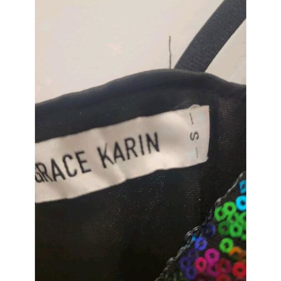 Multicolor Sequin Party Dress Grace Karin Small MSP 49.99 Princess Glam Rave - Picture 5 of 7